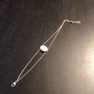 Sterling silver moonstone bracelet.
